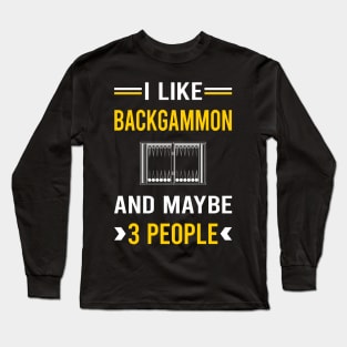 3 People Backgammon Long Sleeve T-Shirt